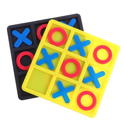 HOMFAMINI 2 Kisten Xo Schach Spielzeug Für Kinder Tischspiel Puzzle Tic-Toe-brettspiel Spieltisch Magnetischer Zeh Tick Klassisches Brettspiel Kaffeetisch-Spiel Umweltfreundlicher Kunstharz von HOMFAMINI