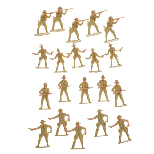 HOMFAMINI 20 Stück Miniatur Charakter Spielzeug Western Cowboy Modelle Sandtisch Dekorationen Tisch Cowboy Modell Mikro Cowboy Figuren Wild West Figuren Heimdekorationen Cowboy von HOMFAMINI