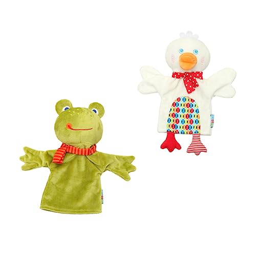 HOMFAMINI 2St Handpuppe interaktive Puppen pucktuch spielwaren Puppen ausgestopftes Tierspielzeug Kinderhandspielzeug Interaktionsspielzeug interaktives Plüschtier Baumwolle Green von HOMFAMINI