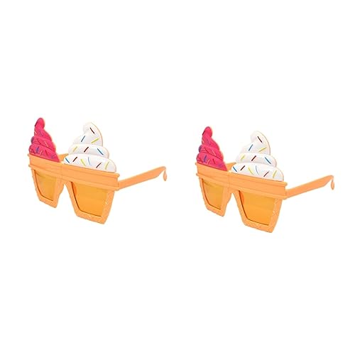 HOMFAMINI 2st Neuartige Sonnenbrille Mode Sonnenbrillen Eisgläser Foto-Requisiten Rosa Schnapsgläser Sonnenbrillen-Requisiten Kirsche Requisiten Zubehör Für Partykostüme Creme von HOMFAMINI