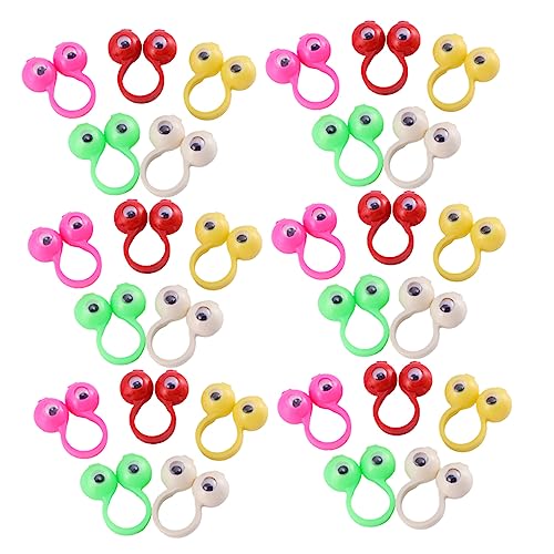 HOMFAMINI 50 Stück Augenring Fingerpuppenring Intelligentes Spielzeug Augenpuppenring Fingerpuppen Spielzeug Ringe kinderspielzeug Spielzeug für Kinder Lernspielzeug Augen Fingerpuppe von HOMFAMINI