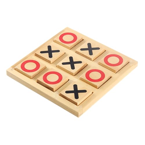 HOMFAMINI Holz Xo Schach Brettspiel Set Interaktives Familienspiel Holzspielzeug Pädagogisches Spiel Für Kinder Und Erwachsene 1 Set von HOMFAMINI