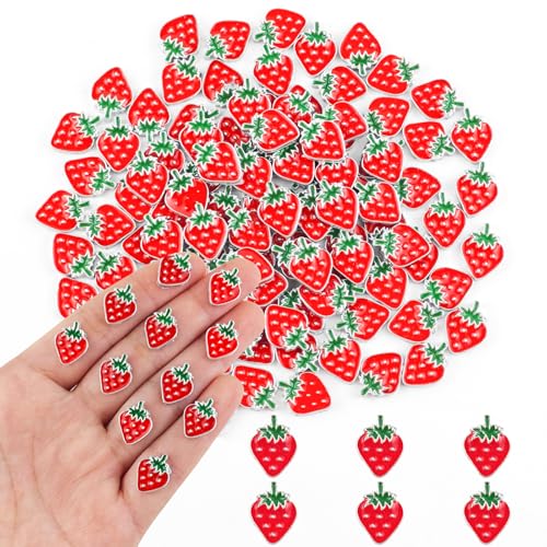 100 Stück Winzige Erdbeere für Puppenhaus Mikroharz Obst Dekor zum Basteln Mini Dinge für Feengarten Micro Landschaftsbau Dekoration, Stil 1 100 Stück Winzige Erdbeere für Puppenhaus Mikroharz Obst Dekor zum Basteln Mini Dinge für Feengarten Micro Landschaftsbau Dekoration, Stil 1 von HOMICO