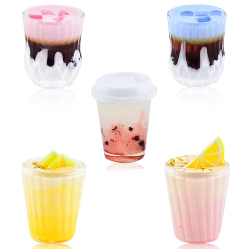 5 Set Miniatur Milchtee Tassen für Puppenhaus Miniaturen Mini Getränke für Puppenhaus winzige Tassen für Mini Küche Zubehör Mini Coffee Shop 5 Set Miniatur Milchtee Tassen für Puppenhaus Miniaturen Mini Getränke für Puppenhaus winzige Tassen für Mini Küche Zubehör Mini Coffee Shop von HOMICO