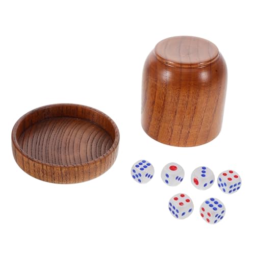 HOMOBABE 1 Set Siebbecher Aus Massivholz Würfelspiel Würfelbecher Würfel Rollbecher Würfel Shaker Becher Ktv Würfelspielbecher Holz Shaker Becher Würfel Ktv Würfelbecher von HOMOBABE