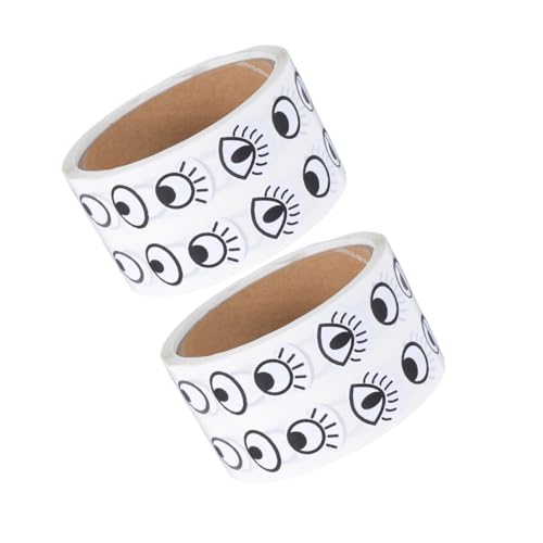 HOMOBABE 2 Rollen Selbstklebende Wackelaugen Sticker in Kontrastfarben für Basteln und DIY Dekoration Scrapbooking Aufkleber Cartoon Augen für Kreative Projekte HOMOBABE 2 Rollen Selbstklebende Wackelaugen Sticker in Kontrastfarben für Basteln und DIY Dekoration Scrapbooking Aufkleber Cartoon Augen für Kreative Projekte von HOMOBABE