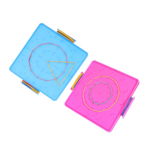 HOMOBABE 2 Stück Doppelseitige Geoboards Kunststoff Mathematisches Lernspielzeug für Schüler mit Feiner Motorikförderung für Klassenzimmer und Heimunterricht in Blau HOMOBABE 2 Stück Doppelseitige Geoboards Kunststoff Mathematisches Lernspielzeug für Schüler mit Feiner Motorikförderung für Klassenzimmer und Heimunterricht in Blau von HOMOBABE