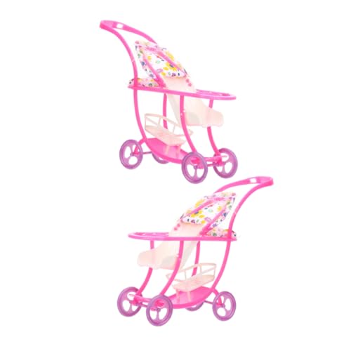 HOMOBABE 2 Stück Kinderwagen Babypuppenmodell Spielzeug Für Kleinkinder Minipuppen Kinderwagenmodell Realistische Babypuppenkinderwagen Kinderspielzeug Kinderwagen Babypuppenwagen von HOMOBABE