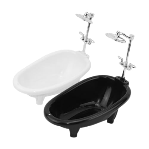 HOMOBABE 2Er Set Badezimmerzubehör Badewanne Babybadwanne Puppe Miniatur Badespielzeug Babywannenspielzeug lustige Badezimmeraccessoires Plastik von HOMOBABE