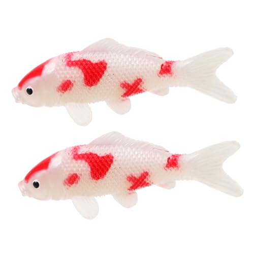 HOMOBABE 2st Simuliertes Koi-Modell Simulierter Gefälschter Fisch -Figuren-Ornament Gefälschter Gefälschtes Fischaquarium Fisch-Statue Gefälschtes Aquarium PVC von HOMOBABE