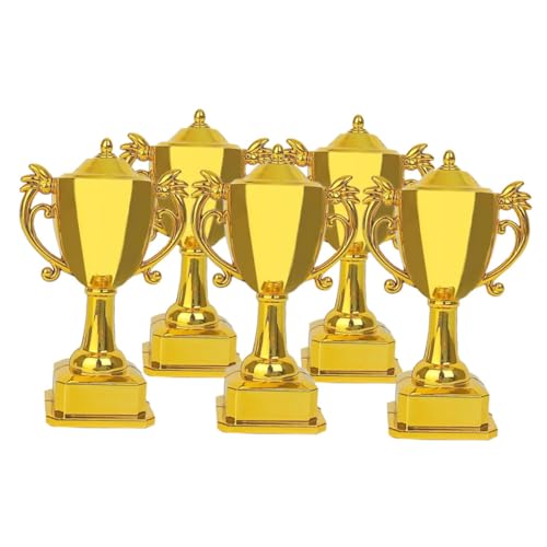 HOMOBABE 5 Stück Puppenhaus-trophäe Essen Für Babypuppen Miniaturpuppen Plüsch Bausatz Mini-vers-küche Puppenhaus-miniaturen Mini-trophäen Zur Auszeichnung Miniküche Maschine Golden Plastik von HOMOBABE