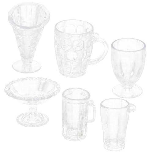 HOMOBABE 6 Stück Teiliges Puppenhaus Miniatur Küchen geschirrset aus Transparentem Detailgetreue Miniatur küchenaccessoires für Puppenhaus Geeignet als Dekoration HOMOBABE 6 Stück Teiliges Puppenhaus Miniatur Küchen geschirrset aus Transparentem Detailgetreue Miniatur küchenaccessoires für Puppenhaus Geeignet als Dekoration von HOMOBABE