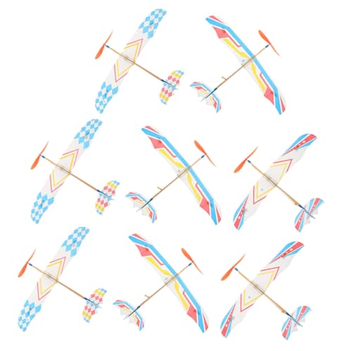 HOMOBABE 8 Stück Teiliges Gummiband Flugzeugmodell Kleiner Gleitflugzeug mit Gummibandantrieb Outdoor Modellflugzeug für Erwachsene Pädagogisches Bastelset für Physik und Technik HOMOBABE 8 Stück Teiliges Gummiband Flugzeugmodell Kleiner Gleitflugzeug mit Gummibandantrieb Outdoor Modellflugzeug für Erwachsene Pädagogisches Bastelset für Physik und Technik von HOMOBABE
