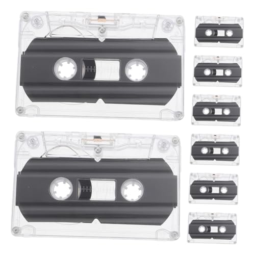 HOMOBABE 8 Stück leeres Band Audiokassetten Leere Kassette Miniband tragbarer Kassettenrekorder Musikband Kassettenband leer Musikkassetten Mikrokassettenspieler Plastik Transparent von HOMOBABE