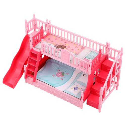 HOMOBABE Doppelstockbett für Puppen Miniatur Puppenhaus Möbelset mit Realistischen Details Zubehör für Mädchen Schlafzimmer Geeignet für Figuren und Kreative Rollenspiele Geburtstaggeschenk HOMOBABE Doppelstockbett für Puppen Miniatur Puppenhaus Möbelset mit Realistischen Details Zubehör für Mädchen Schlafzimmer Geeignet für Figuren und Kreative Rollenspiele Geburtstaggeschenk von HOMOBABE