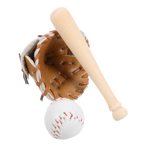 HOMOBABE Mini Baseball Spielset Miniatur Baseballschläger mit Ball Mini Baseball Handschuh Puppenhaus Dekoration Material Langebig Szenen HOMOBABE Mini Baseball Spielset Miniatur Baseballschläger mit Ball Mini Baseball Handschuh Puppenhaus Dekoration Material Langebig Szenen von HOMOBABE