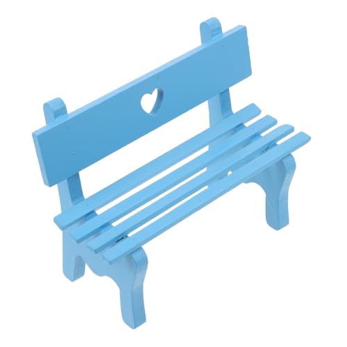 HOMOBABE Mini Holzbank Dekoration Puppenhaus Zubehör Realistische Kleine Gartenmöbel Handgefertigte Miniatur Holzstuhl für DIY Mini Dollhouse und Bürodeko Blaues HOMOBABE Mini Holzbank Dekoration Puppenhaus Zubehör Realistische Kleine Gartenmöbel Handgefertigte Miniatur Holzstuhl für DIY Mini Dollhouse und Bürodeko Blaues von HOMOBABE
