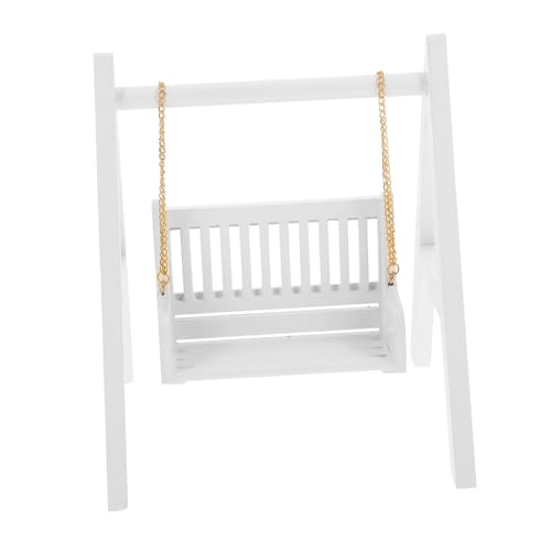 HOMOBABE Miniatur Puppenhaus Schaukel aus Weißem Langlebiges Miniaturspielzeug Perfektes Puppenhaus Zubehör Geeignet als Desktop Fotorequisite und Heimornament HOMOBABE Miniatur Puppenhaus Schaukel aus Weißem Langlebiges Miniaturspielzeug Perfektes Puppenhaus Zubehör Geeignet als Desktop Fotorequisite und Heimornament von HOMOBABE