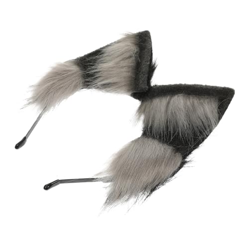 HOMOBABE Plüsch Wolfsohren Haarreifen Weiches Stirnband Festlicher Kopfschmuck für Halloween Party und Alltag Bequem und Rutschfest Schwarze und Graue Farben Geschenkidee für Freunde HOMOBABE Plüsch Wolfsohren Haarreifen Weiches Stirnband Festlicher Kopfschmuck für Halloween Party und Alltag Bequem und Rutschfest Schwarze und Graue Farben Geschenkidee für Freunde von HOMOBABE