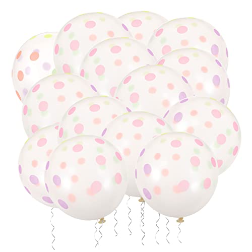 HOMOCONO 1 Packung Fluoreszierender Ballon Party Luftballons Schwarze Dekorationen Leuchtende Luftballons Hochzeitsballons Neon Punkte Luftballons Punkt Luftballons Leuchtende von HOMOCONO