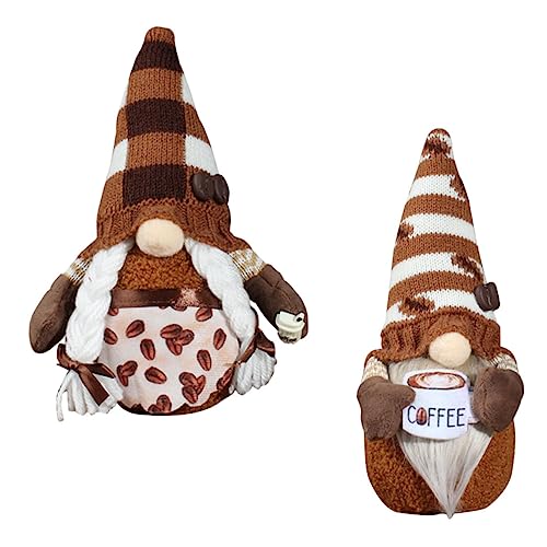 HOMOCONO 2 Stück Gesichtslose Puppe Dekoratives Schreibtisch Ornament Bezauberndes GNOME GNOME Puppe Zwergenspielzeug Schreibtisch Zwergen Plüschpuppen Puppe Gesichtsloses Zwergen von HOMOCONO