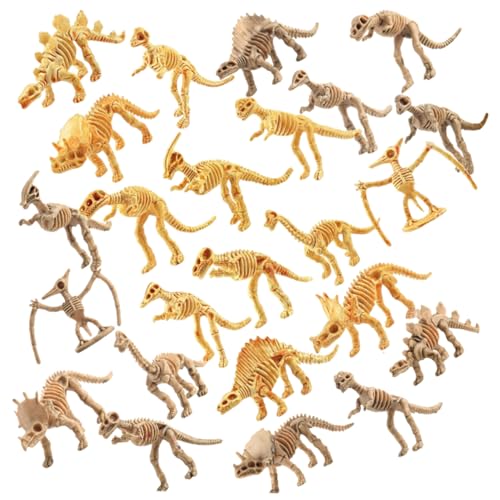 HOMOCONO 24 Stück Dinosaurier Skelett Modelle Deko Ornamente Für Kinder Und Erwachsene Detailreiche Dinosaurier Skelett Dekorationen Aus Robustem Material Ideal Für Lernzwecke Und von HOMOCONO