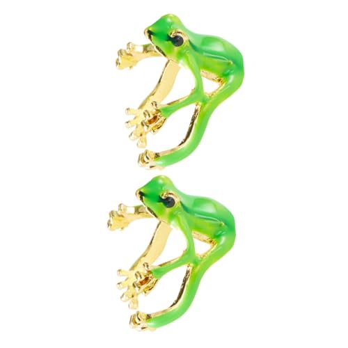 HOMOCONO 2pcs Frosch-ring, Einfacher Ring, Süßer Frosch-ring-set, Frosch-offene Ringe, Damen-ring, Verstellbare Offene Tier-ringe, Lustiger Schmuck Für Freundin von HOMOCONO