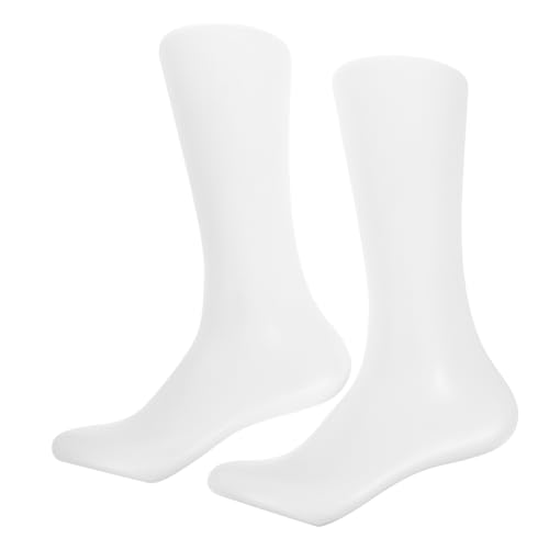 HOMOCONO 2st Socken-requisiten Falsche Füße Schuhform Socken Fuß Schaufensterpuppe Mannequin-fuß Schuhe Für Frauen Frau Schaufensterpuppe Gefälschter Fuß Füße Schaufensterpuppe Weiß Plastik von HOMOCONO