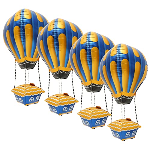 HOMOCONO 4 Stück Heißluftballon Heliumballon Partyballons Geburtstag Luftballons Dekorationen Kaninchen-dekor Hängender Ballon Luftballons Zum Leuchten Bringen Babyballons Aluminiumfolie von HOMOCONO