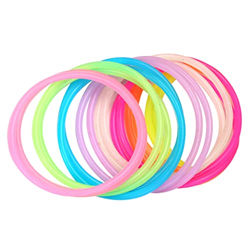 HOMOCONO 50 Stück Leuchtende Silikon Gelee Armbänder Bunte Sportarmbänder Für Kinder Und Erwachsene Ideal Für Partys Und Veranstaltungen Personalisierbare Farben von HOMOCONO