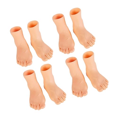 HOMOCONO 8St Cartoon-Fingerpuppen kleine Füße lustige Puppen winzige Hand als Finger kleine Fingerhand Kinder Puppen kinderpuppe Fingerpuppen für Kinder Fingerspielzeug Plastik Light Brown von HOMOCONO