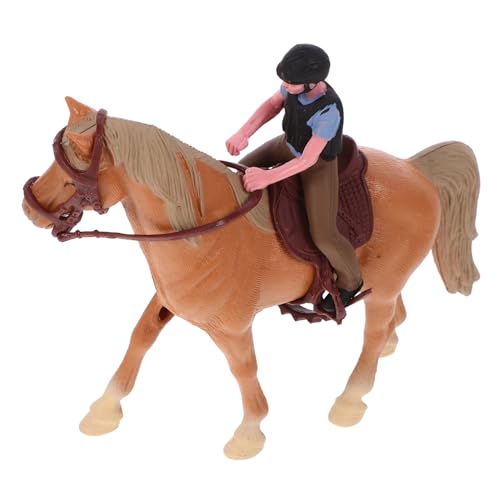 HOMOCONO Bauernhofweidemodell kleine Bauernfiguren Reiterfiguren Modelle Charaktermodelle Pferdespielzeug bauernhofspielzeug Farm Spielzeug Horse Toy Modell Spielzeug Ornamente Plastik von HOMOCONO