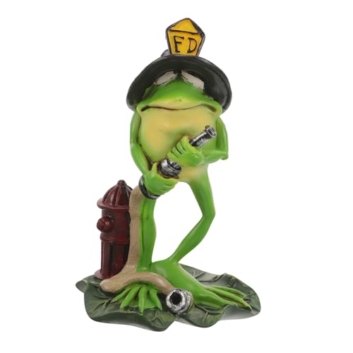 HOMOCONO Froschdekoration Froschminiaturen Süße Froschskulptur Frosch-fotostatuen-Requisiten Garten Froschstatue Pädagogische Tierfigur Tier-sammelfigur Frosch Miniaturen Ornament Harz von HOMOCONO