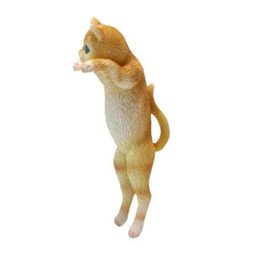 HOMOCONO Hängender Katzen Blumentopf Halter Aus Harz Niedliche Wanddekoration Für Garten Und Balkon Blumenpotthalter Figurine Mikro Landschaftsdeko Pflanzendekor Für Outdoor Bereich von HOMOCONO