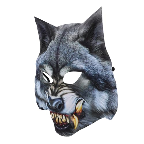 HOMOCONO Halloween Maske Wolfsmaske Interessante Maske Tiere Maske Cosplay Requisite Party Maske Halloween Kostüm Maske Requisite Tier Design Maske Kostümzubehör Lustige von HOMOCONO
