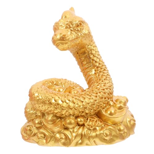 HOMOCONO Schlangenbarren Ornamente Mini Chinesische Schlangenstatue Jahr Der Schlangenfiguren Jahr Der Schlangendekoration Schlangen Desktop Ornamente Tier Zarte Schlangenstatue von HOMOCONO