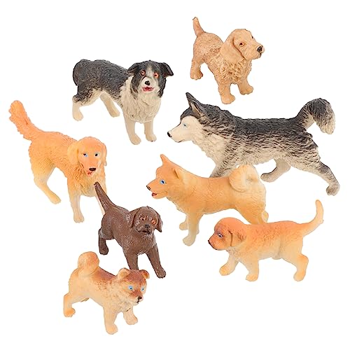 HOMOCONO Spielzeug Für Hunde 8 Teiliges Set Realistischer Mini Hundefiguren Dekorative Hundemodelle Für Zuhause Puppenfiguren Als Originelle Wohnaccessoires Und Geschenkideen Für Tierliebhaber von HOMOCONO