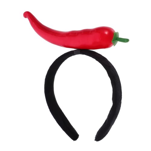 HOMOCONO Witziges Gemü Stirnband Chili Kopfschmuck Für Lustiges Fotorequisit Und Party Accessoire Ideal Für Karneval Kostümfeste Und Kreative Verkleidungen von HOMOCONO