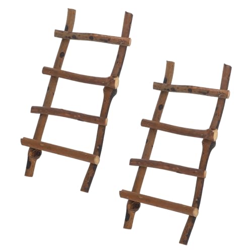 HOMSFOU 2 Stück Rattan Miniaturleiter Leicht und Langlebig Natürliche Deko für Mikro Landschaft Puppenhaus Garten DIY Basteln Zubehör HOMSFOU 2 Stück Rattan Miniaturleiter Leicht und Langlebig Natürliche Deko für Mikro Landschaft Puppenhaus Garten DIY Basteln Zubehör von HOMSFOU