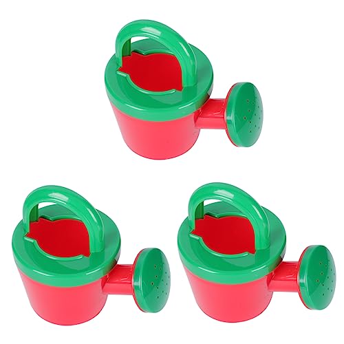 HOMSFOU 3 Stück Kinder-Gießkanne Kunststoff-Gießkanne Für Kinder Bad & Strand Badespielzeug Für Kleinkinder Garten-Gießkanne Wasserflasche Spritzbecher Mini Rotes von HOMSFOU