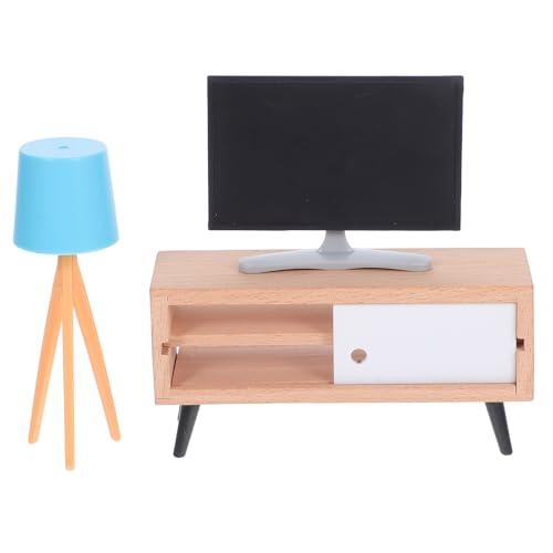 HOMSFOU 3-teiliges Puppenhaus-möbelset mit Mini-Fernseher, Schrank Und Stehlampe, Perfekt für Die Wohnzimmerdekoration im Puppenhaus Und zum Rollenspiel HOMSFOU 3-teiliges Puppenhaus-möbelset mit Mini-Fernseher, Schrank Und Stehlampe, Perfekt für Die Wohnzimmerdekoration im Puppenhaus Und zum Rollenspiel von HOMSFOU