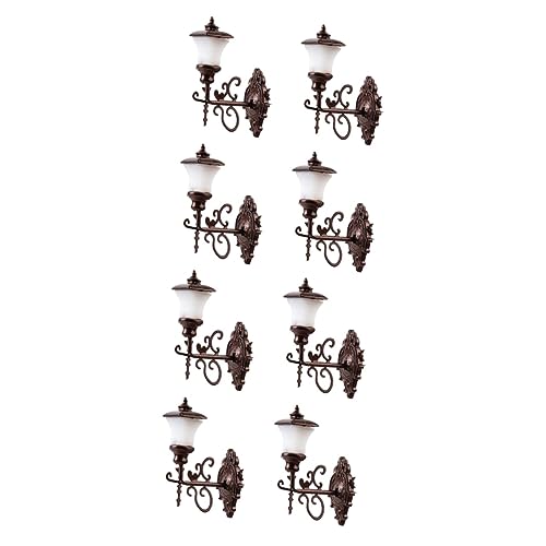 HOMSFOU 8 Stück Puppenhaus Wandleuchte Miniatur Szenenzubehör Mini Zubehör Mini Wandlampe Sandtisch Materialien Lampe Modell Sandtisch Ornament Mini DIY Wandleuchten Winzige von HOMSFOU