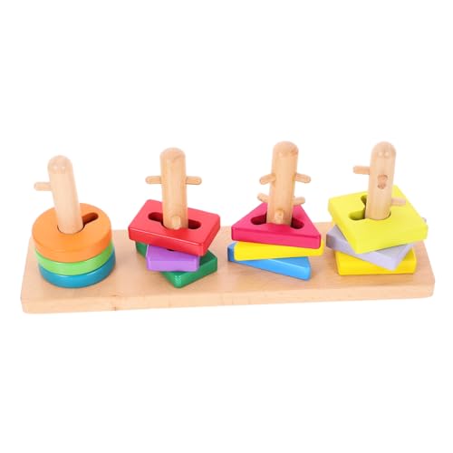 HOMSFOU Holzspielzeug Geometrische Formen Set Teilig Pädagogisches Steckspiel für Kleinkinder von Hand Koordination und Logischem Montessori Lernspielzeug Frühkindliche Formpuzzle HOMSFOU Holzspielzeug Geometrische Formen Set Teilig Pädagogisches Steckspiel für Kleinkinder von Hand Koordination und Logischem Montessori Lernspielzeug Frühkindliche Formpuzzle von HOMSFOU