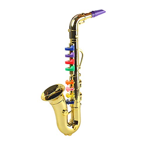 HOMSFOU Trompete Metallische Flöten Spielzeug Für Kazoo Musik-Saxophon-Spielzeug Tuba Spielzeuggitarre Kalimbas Für Anfänger Lernspielzeug Waldhorn Kupferrohr Kind Leistungsrequisiten von HOMSFOU