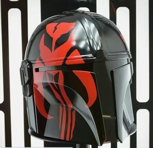 HOMYZ Helm Mandalorian Beskar Schwarz Replik Mando Tragbar Cosplay Prop Mandalorian Mittelalter Cosplay Helm von HOMYZ