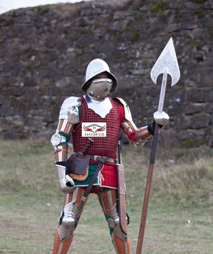 HOMYZ Mittelalterlicher Halbardier-Rüstungsanzug "Kriegshund" Rüstung Ket Battle Warrior Rüstung Halloween-Kostüm von HOMYZ