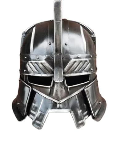 HOMYZ Mittelalterlicher Moria Zwergenhelm schwarz antik LOTR-Krieger Ritter Helm Cosplay Rüstung Larp Halloween-Kostüm von HOMYZ