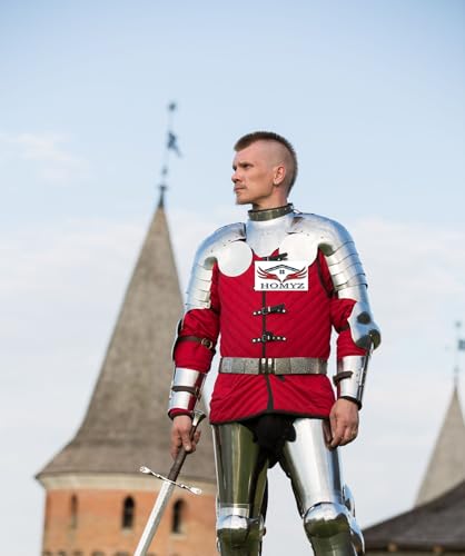 HOMYZ Mittelalterliches Bein- und Vollpanzerschutz-Set, Reenactment Warrior Armor Kostüm von HOMYZ