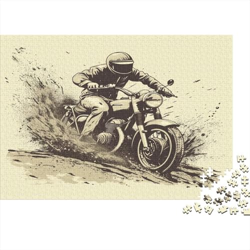 Dirt Bike Puzzle 1000 Teile Puzzle Für Erwachsene Und Kinder Ab 14 Jahren Puzzel 1000pcs (75x50cm) von HONGBING