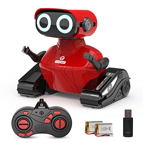 HONGCA Ferngesteuerter Roboter Kinder, Wiederaufladbarer RC Roboter mit Fernbedienung, Touch Sensor, LED-Augen, Programmierung, Aufnahme, Spielzeug für Junge Mädchen von 3-12 Jahre - Rot von HONGCA